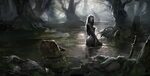 swamp drowned , Sergey Grechanyuk Fantasy art landscapes, Fa